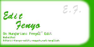 edit fenyo business card